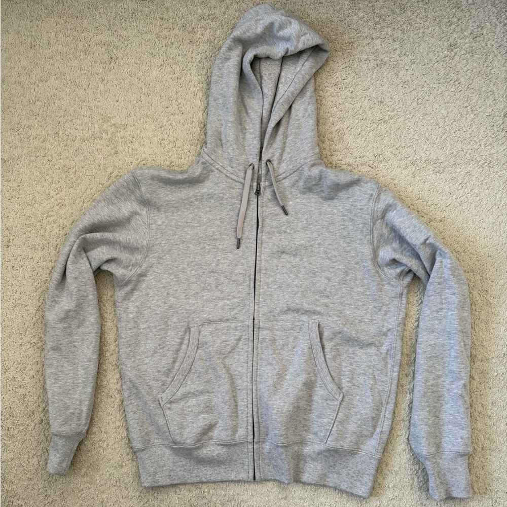 Uniqlo Heather Gray Full-Zip Hoodie